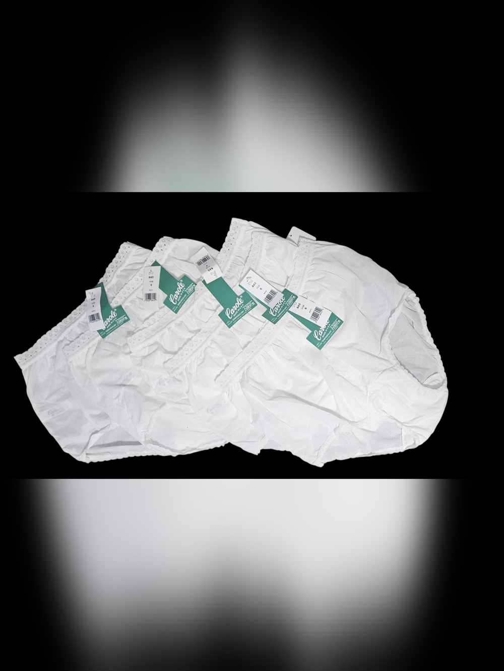 NOS 5 Pair VTG Carole  Nylon Panty Lace White Size 6 Embossolon Dupont